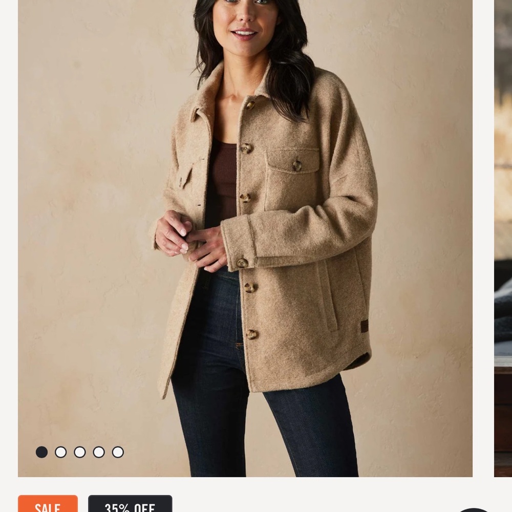 The Normal Brand Women's Tan Utility Jacket - Picture 2 of 3